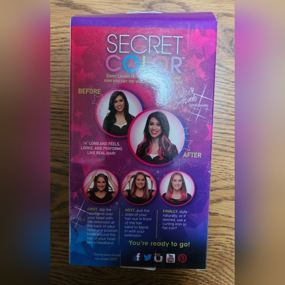 Secret Color Headband Hair Extensions Purple - Picture 2 of 4